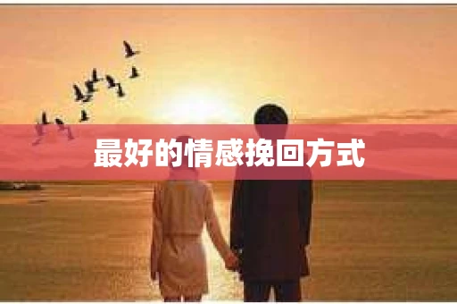 最好的情感挽回方式