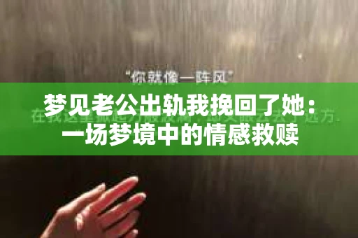 梦见老公出轨我挽回了她：一场梦境中的情感救赎