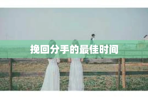 挽回分手的最佳时间
