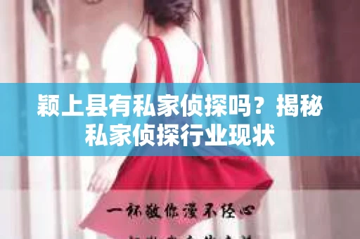 颖上县有私家侦探吗？揭秘私家侦探行业现状