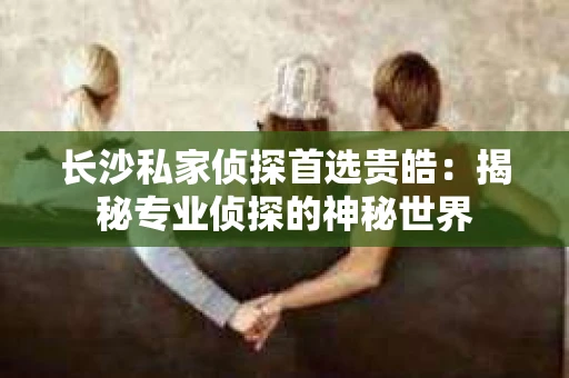 长沙私家侦探首选贵皓：揭秘专业侦探的神秘世界