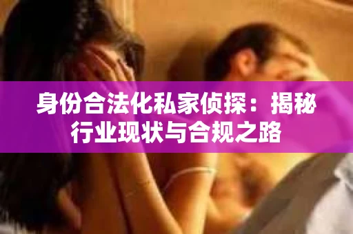 身份合法化私家侦探：揭秘行业现状与合规之路