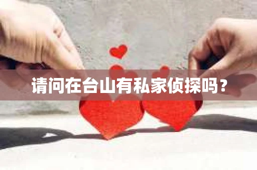 请问在台山有私家侦探吗？