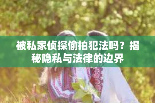 被私家侦探偷拍犯法吗？揭秘隐私与法律的边界
