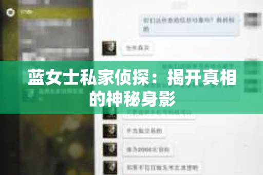 蓝女士私家侦探：揭开真相的神秘身影