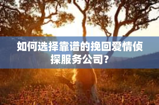 如何选择靠谱的挽回爱情侦探服务公司？